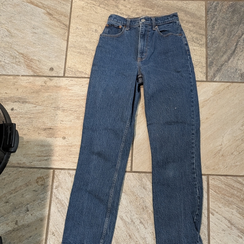 Abercrombie & Fitch Women's Straight Leg Blue Jeans